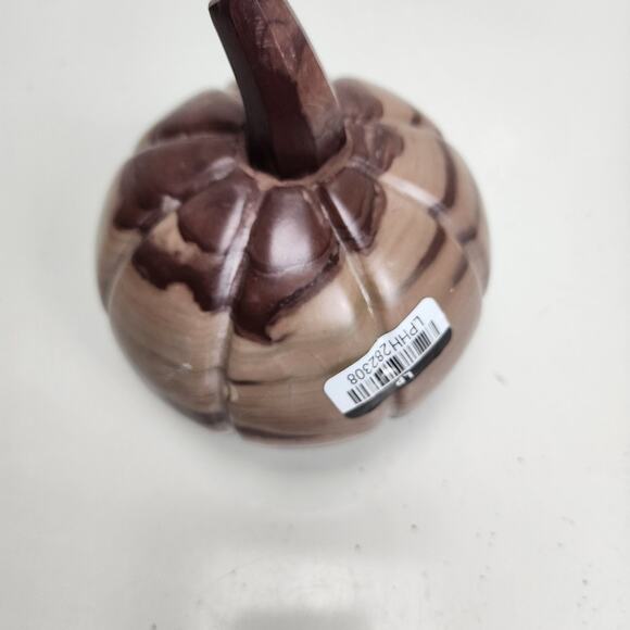Autumn Decor Red Marble Pumpkin Natural Threshold™ designed w/ Studio McGee NEW - Picture 2 of 5